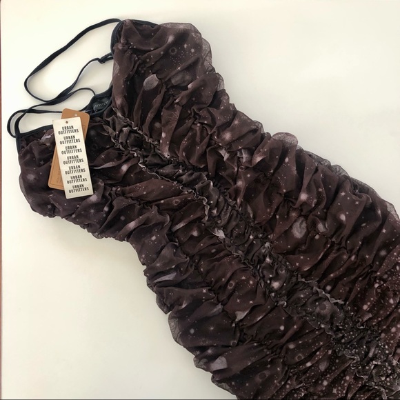 Urban Outfitters Tegan Mesh Bodycon Dress in Galaxy, XL NWT - Picture 4 of 7